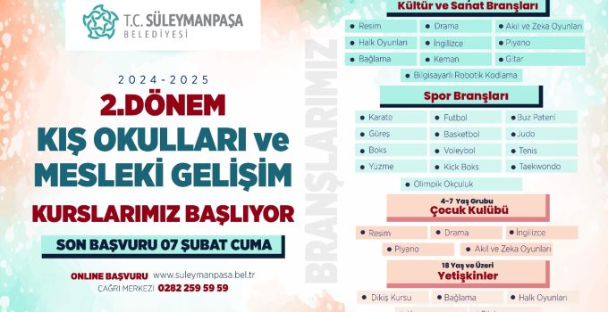 Kış Okulları İkinci Dönem Kayıtları Başladı